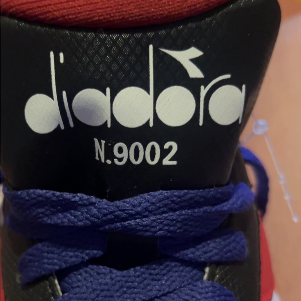 Diadora N.9002 Red, Black, and Blue Sneakers - Picture 7 of 8